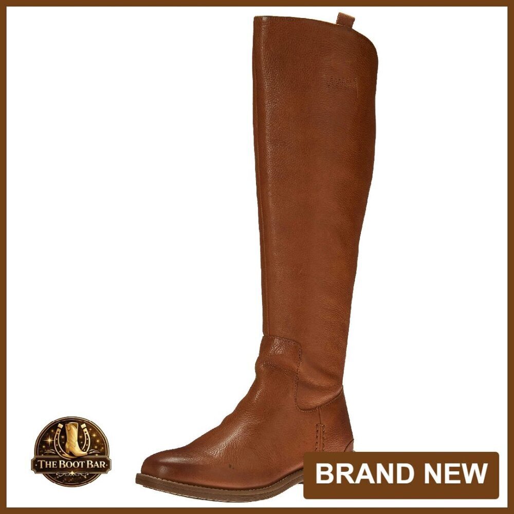 Knee High Flat Boots Hand Finished Leather Wide Calf Riding Style